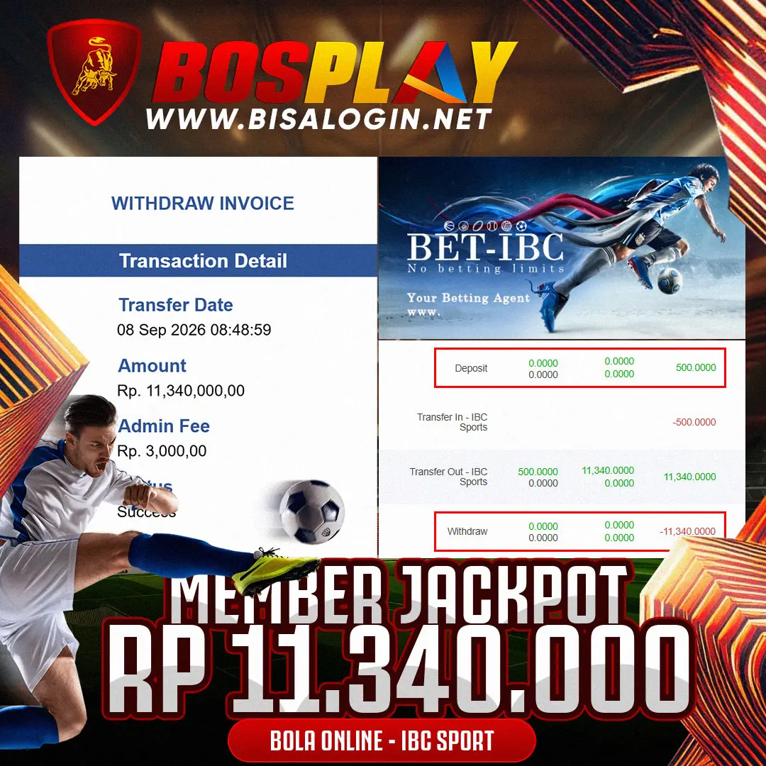 MEMBER JACKPOT IBC SPORT IDR 11.340.000